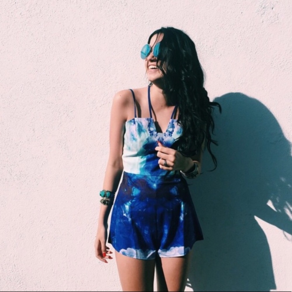 LF watercolor romper